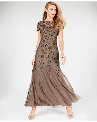 Women's Floral-Design Embellished Gown